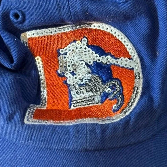 Denver Broncos Women's Adjustable Blue Cap 47 Brand NFL Hat - Picture 2 of 9